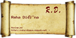 Reha Diána névjegykártya