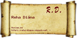 Reha Diána névjegykártya